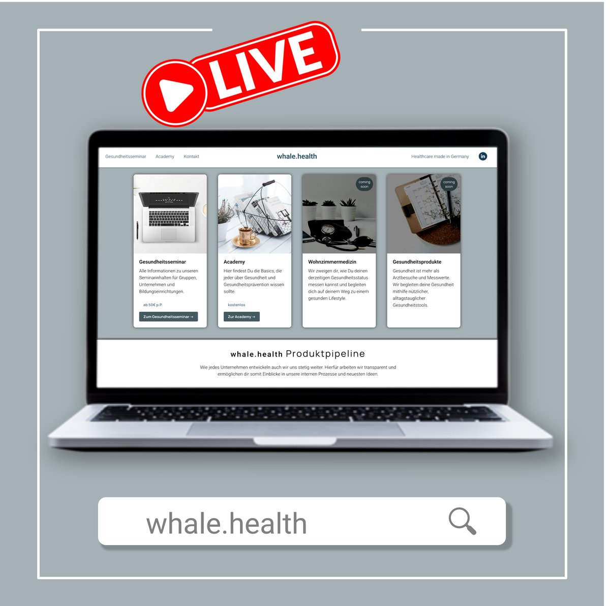 Whale_health's tweet photo. 🐳 https://t.co/9inHVKWVaz ist zurück – LIVE
Gleiche Mission, neuer Ansatz!
"Wir sind in 3... 2... 1... on air!" 📹🎙️

💙 Für ein modernes Gesundheitssystem – zugänglich, individuell, innovativ.

#ReLaunch #whalehealth #AnOceanOfHealth #HealthcareSystemForTheHealthy https://t.co/P4NKxRnIxU