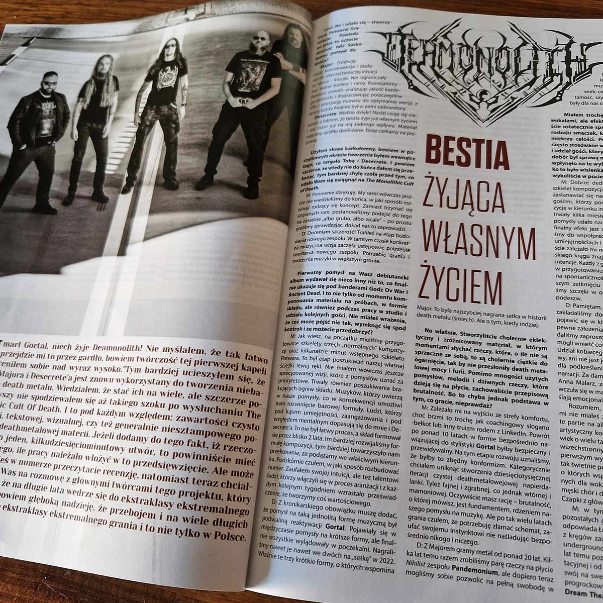 GodzOvWar's tweet photo. 💥 Interview with DEAMONOLITH in the latest issue of Musick Magazine.
#interview #deamonolith #deathmetal https://t.co/nhYDYIrL2D