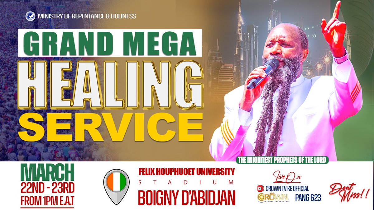 DennMwalimu's tweet image. 🔴Up next is the massive grand mega healing service conducted by Prophet Dr Owuor
#TremendousMoveOfGOD