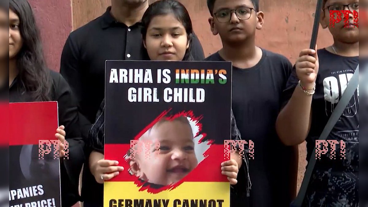 Our Highly efficient Indian Diplomacy.😬😬😬😬 

3+ years💔 and still Baby girl Ariha is in Germany Captivity. Heart wrenching.💔 #SaveAriha 

<a href="/narendramodi/">Narendra Modi</a> <a href="/PMOIndia/">PMO India</a> <a href="/IndianDiplomacy/">Indian Diplomacy</a> <a href="/DrSJaishankar/">Dr. S. Jaishankar</a> <a href="/MEAIndia/">Randhir Jaiswal</a> <a href="/PiyushGoyal/">Piyush Goyal</a> <a href="/mansukhmandviya/">Dr Mansukh Mandaviya</a> <a href="/GermanyinIndia/">German Embassy India</a> <a href="/GermanyDiplo/">GermanForeignOffice</a>