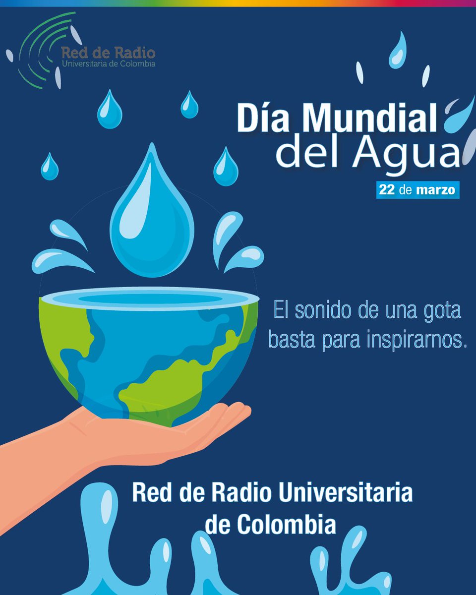 💧🌍 ¡Hoy celebramos el Día Mundial del Agua! 
La <a href="/rruc/">redradioucolombia</a>  se une a esta fecha para recordar la importancia del agua en nuestras vidas. El cuidado y conservación de este recurso vital es tarea de todos. ¡Actúa ahora y protege lo que nos da vida
#DíaMundialDelAgua #CuidemosElAgua
