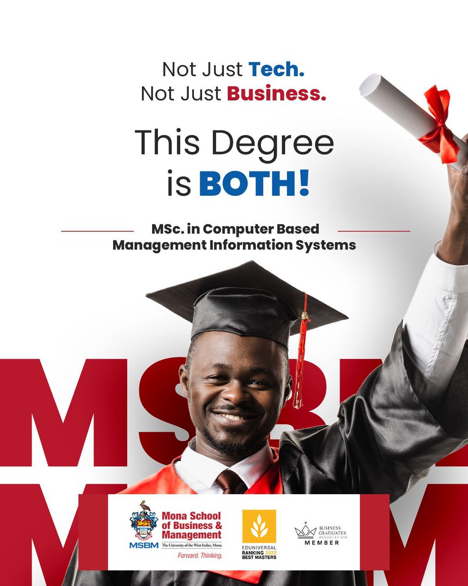MSBM_Jamaica's tweet image. The world is powered by technology, and businesses need tech-savvy leaders who understand both IT and management. 

#MSBM #ForwardThinking #GlobalKnowledge #RegionalSolutions