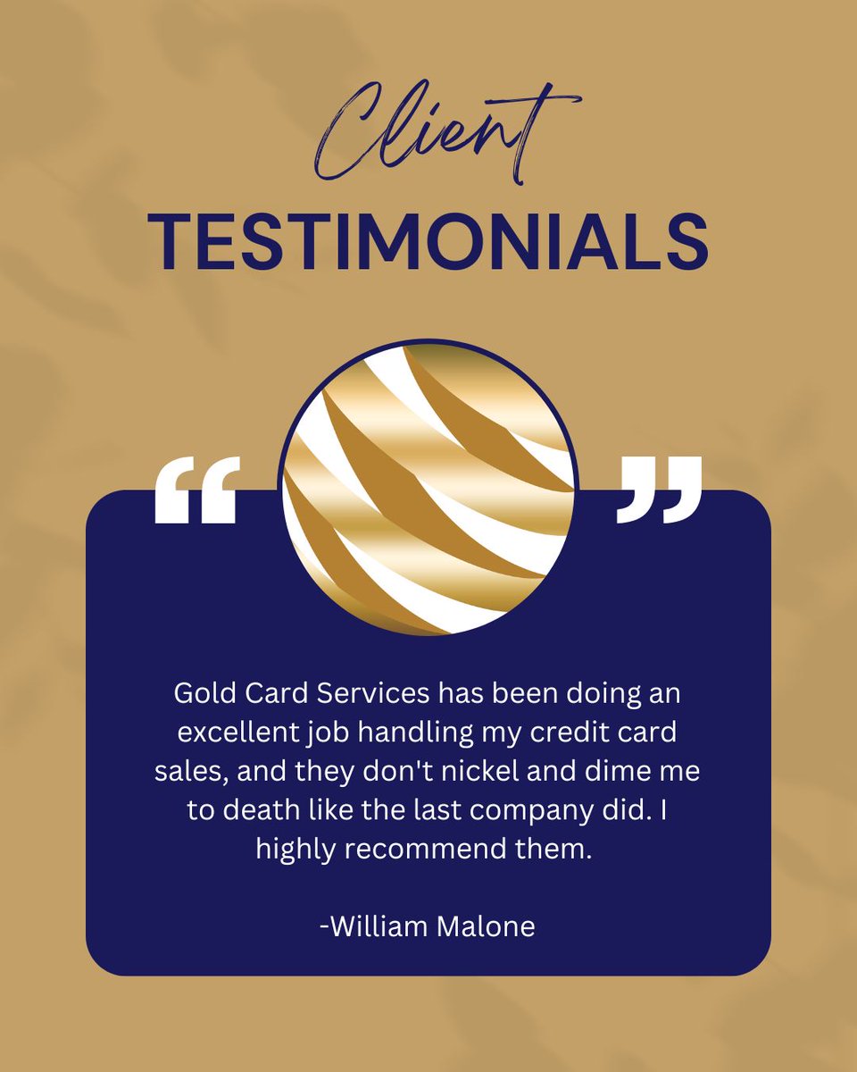 GoldCardServic2's tweet photo. Saving money just got easier! 💳✨

Join thousands of businesses that have saved BIG with Gold Card Services—because every dollar counts!

📊 $35 MILLION total saved by our merchants
💵 $9K average savings per merchant

Switch today &amp; start keeping more of your hard-earned cash! https://t.co/TG5YOnkRsC