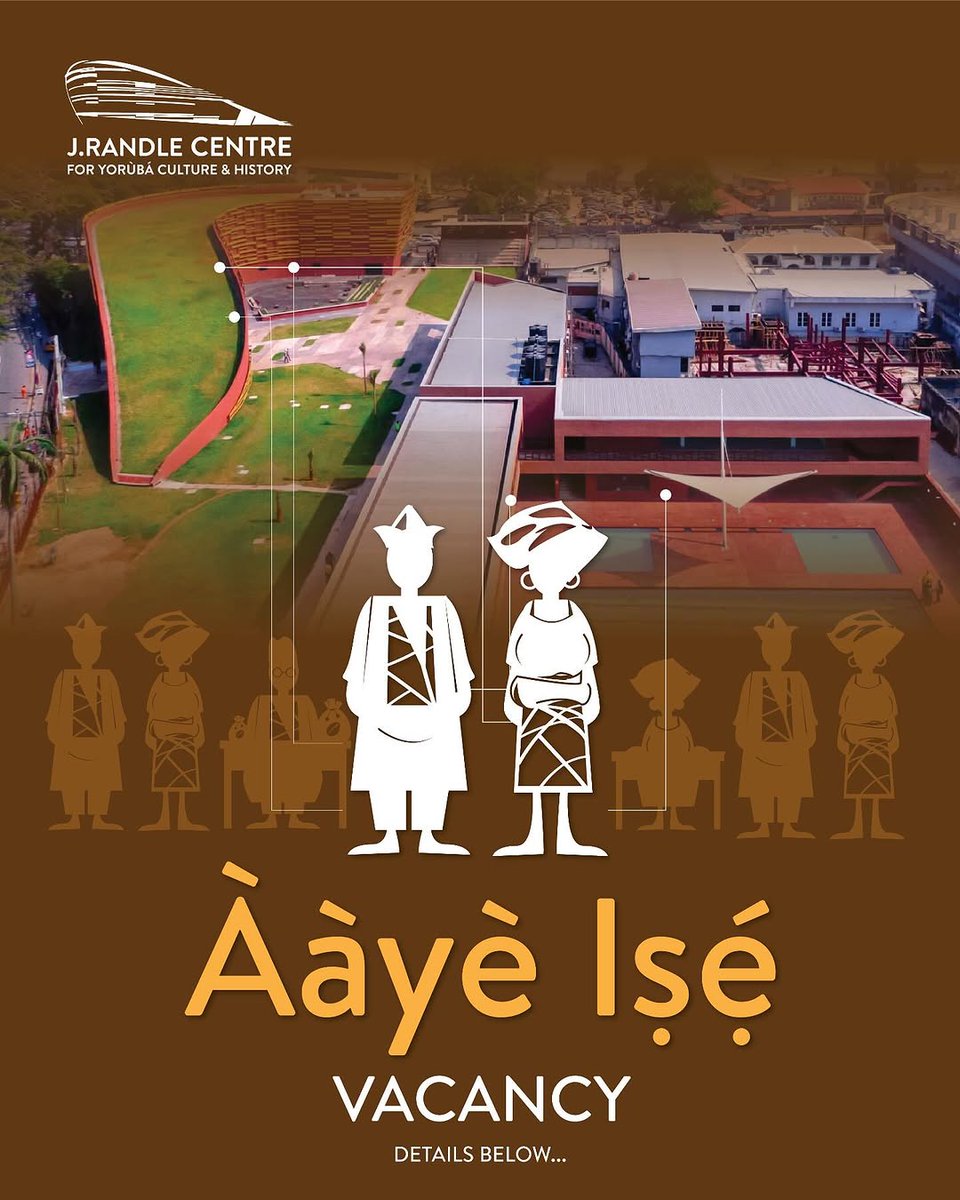 AKakanfo's tweet image. To all Yoruba sons and daughters in need of a job with the Lagos state government, please kindly apply to this opportunity below.

J Randle Centre for Yoruba Culture and History is Now Hiring for:

• Social Media/Community Manager
• Marketing Manager
• Business/Growth Manager…