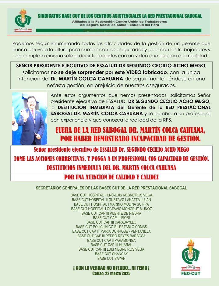SindicatoRed's tweet photo. #fedcut #essalud #huelgaessalud2023 #huelgaessalud #dinaboluarte #derechoslaborales #fonafe #trabajodigno #negociacioncolectiva #conveniocolectivo
#casvagosnuncamas https://t.co/eJGUZ4OFaC