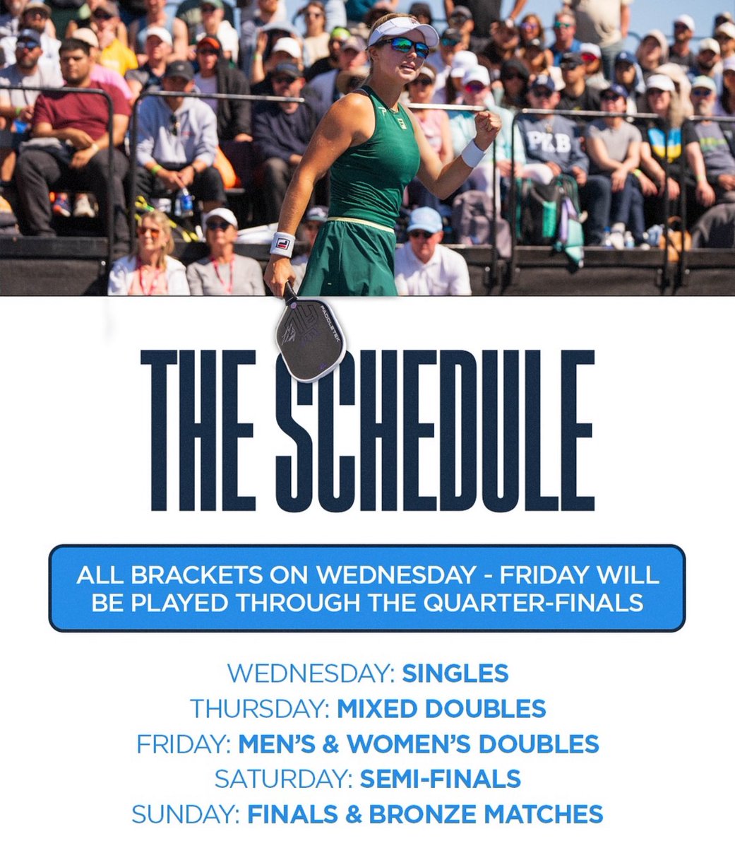 New schedule format!!😄 
#Pickleball