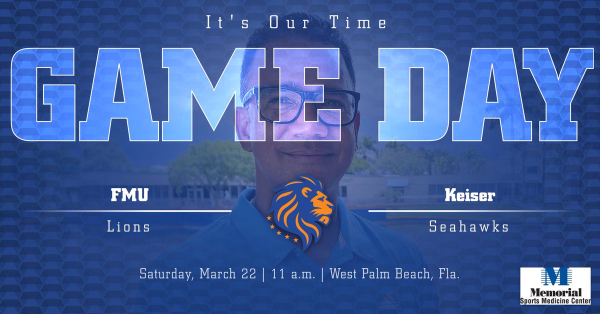 #LIONNATION! It's GAME DAY in West Palm Beach! 🌴🏖️

⚾️: <a href="/FMU_baseball_/">FMU_Baseball</a>
🆚: No. 17 <a href="/KUSeahawks/">Keiser Seahawks</a>
📍: West Palm Beach
🏟: Silvester Jr. Field
⏲️: 11 a.m.
📺: thesundigitalnetwork.com/Keiser/?B=1991…
📈: kuseahawks.com/sidearmstats/b…

<a href="/FLMemorialUniv/">Florida Memorial University</a>
<a href="/HbcuNines/">Black College Nines</a>

#hbcu #SUNConference #NAIA #itsourtime 🦁⚾️