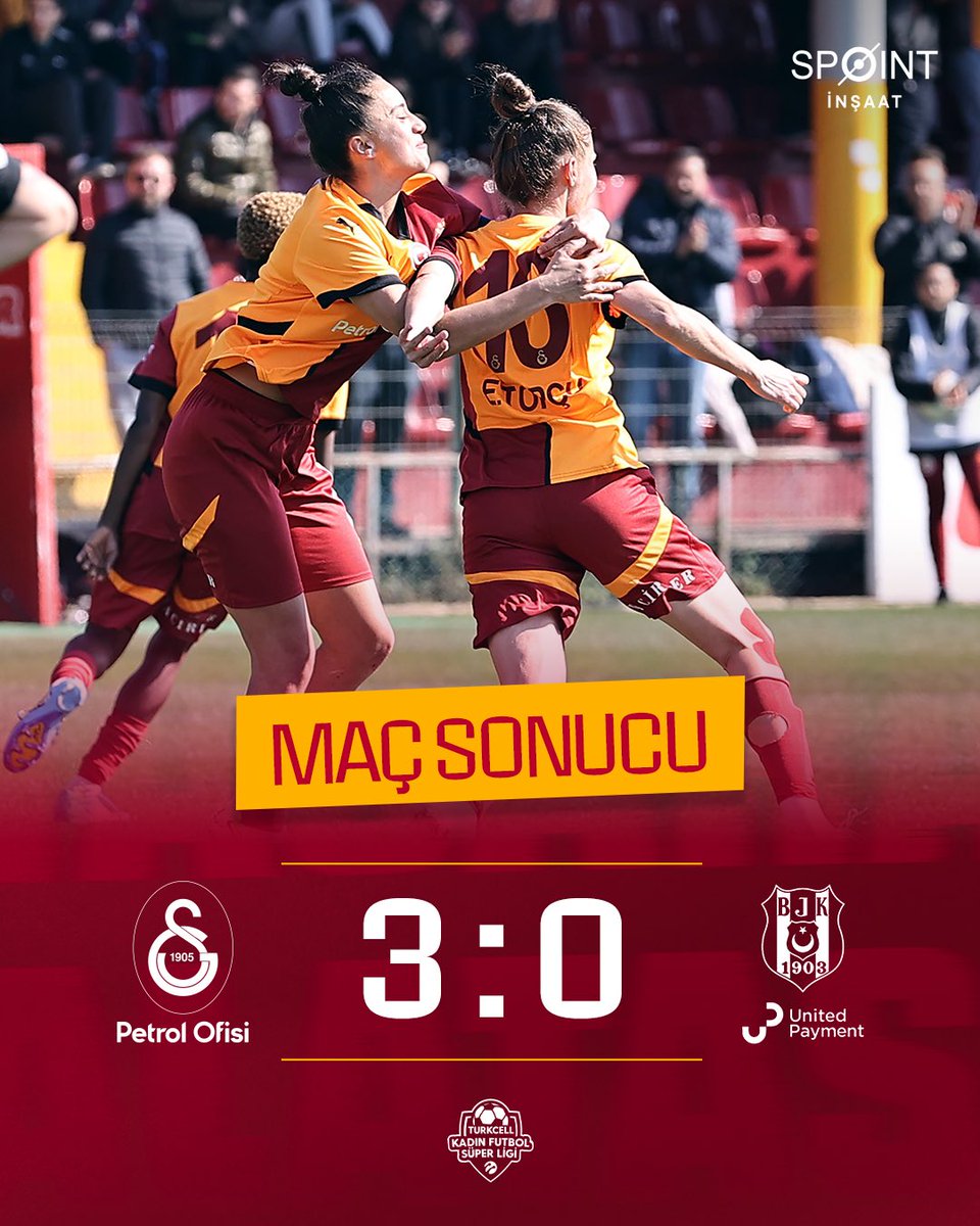FLORYA’DA 3 PUAN BİZİM! 💛❤️

Maç sonucu: Galatasaray Petrol Ofisi 3-0 Beşiktaş U. P. 

⚽️ 41’ (P), 64’ Ebru Topçu
⚽️ 90+4’ Malado Diallo