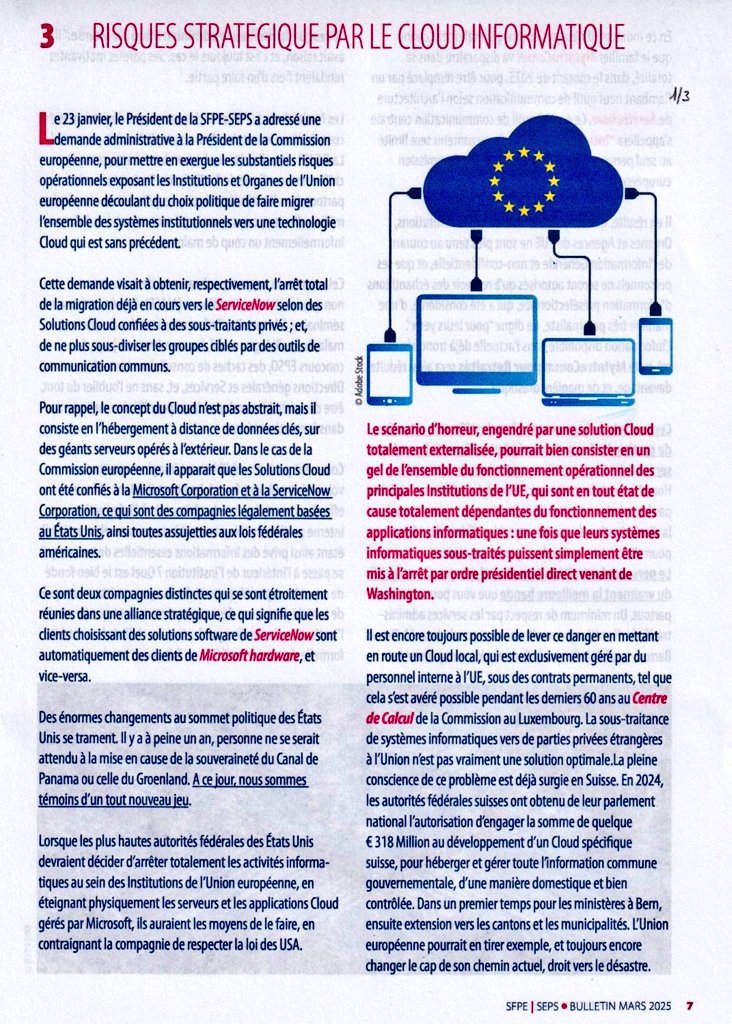 Souveraine Tech (@souverainetech) on Twitter photo 💥Une migration vers #Microsoft des systèmes d'information des institutions de l'Union européenne est en cours.
via <a href="/quatremer/">Jean Quatremer</a> 💥Une migration vers #Microsoft des systèmes d'information des institutions de l'Union européenne est en cours.
via <a href="/quatremer/">Jean Quatremer</a>