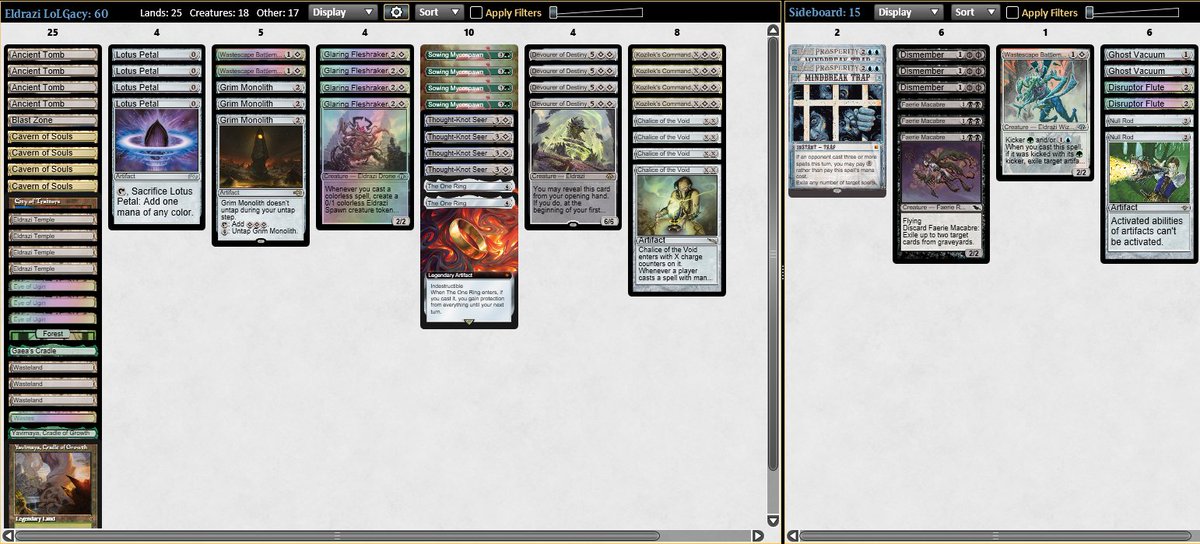 Top4 Legacy Qualifier
I made some changes to the deck before the tournament, which had some effects but unfortunately, we lost to the bad matchup in the Top4.
For the next tournaments, maybe adding more 1 Null Rod in the sideboard or another Wastescape.