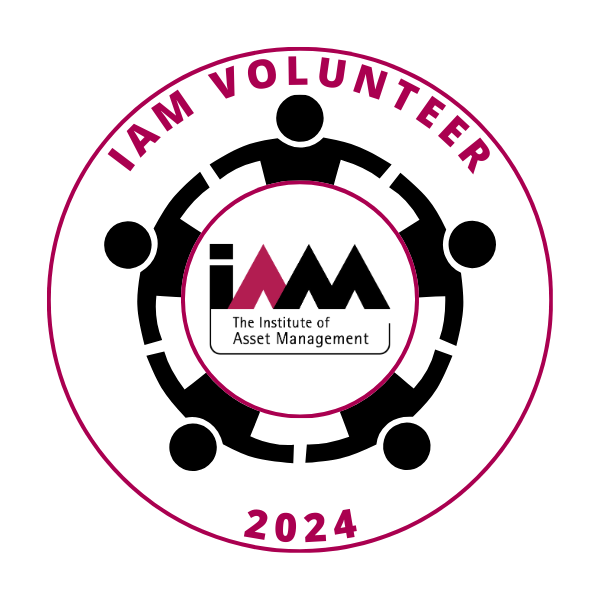 Insignia de reconocimiento como Voluntario 2024 de The Institute of Asset Management (IAM). <a href="/_theIAM/">The IAM</a>. credly.com/badges/797aea1… a través de <a href="/credly/">Credly</a>