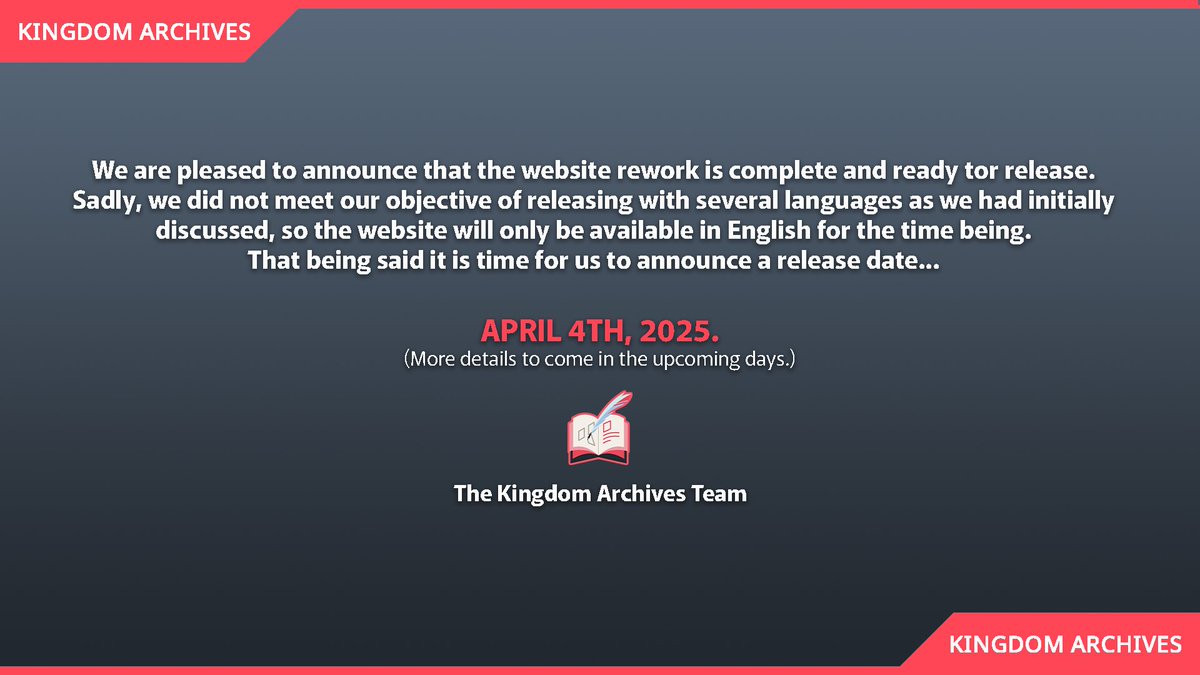 ArchivesKingdom's tweet photo. See you then. https://t.co/4Rd90SBkvB