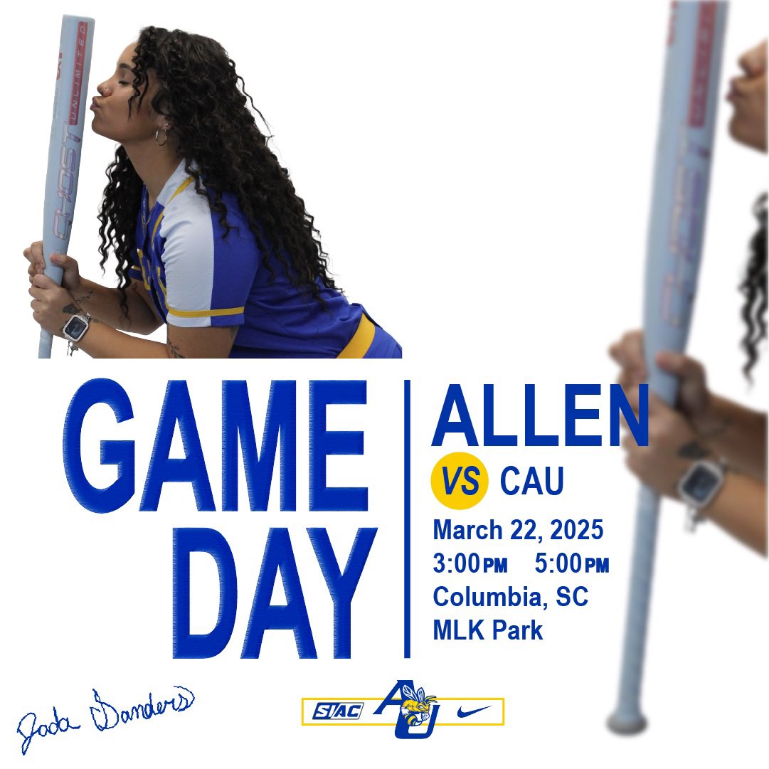 Allen University Athletics (@auyellowjackets) on Twitter photo π₯ πππππππ π₯
<a href="/AllenUnivSB/">Allen University Softball</a> closes out the weekend with a doubleheader!
π Clark Atlanta
π MLK Park
β° 3:00 PM & 5:00 PM π₯ πππππππ π₯
<a href="/AllenUnivSB/">Allen University Softball</a> closes out the weekend with a doubleheader!
π Clark Atlanta
π MLK Park
β° 3:00 PM & 5:00 PM