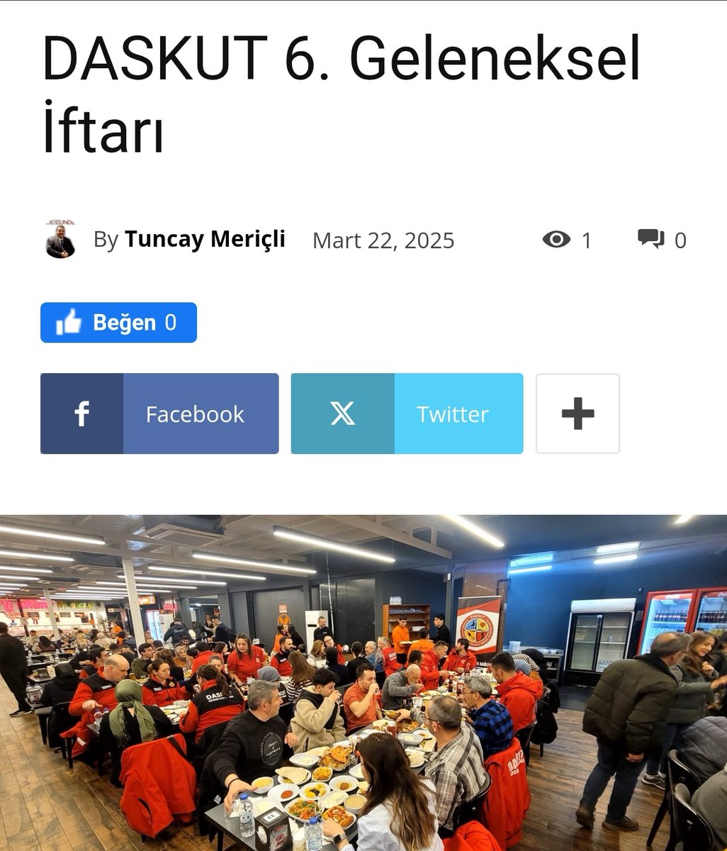 MericliTuncay's tweet photo. DASKUT 6. Geleneksel İftarı https://t.co/fxFCxbYcsn @Acil Gündem - Son Dakika Haber aracılığıyla https://t.co/w1Z7zerV4f
