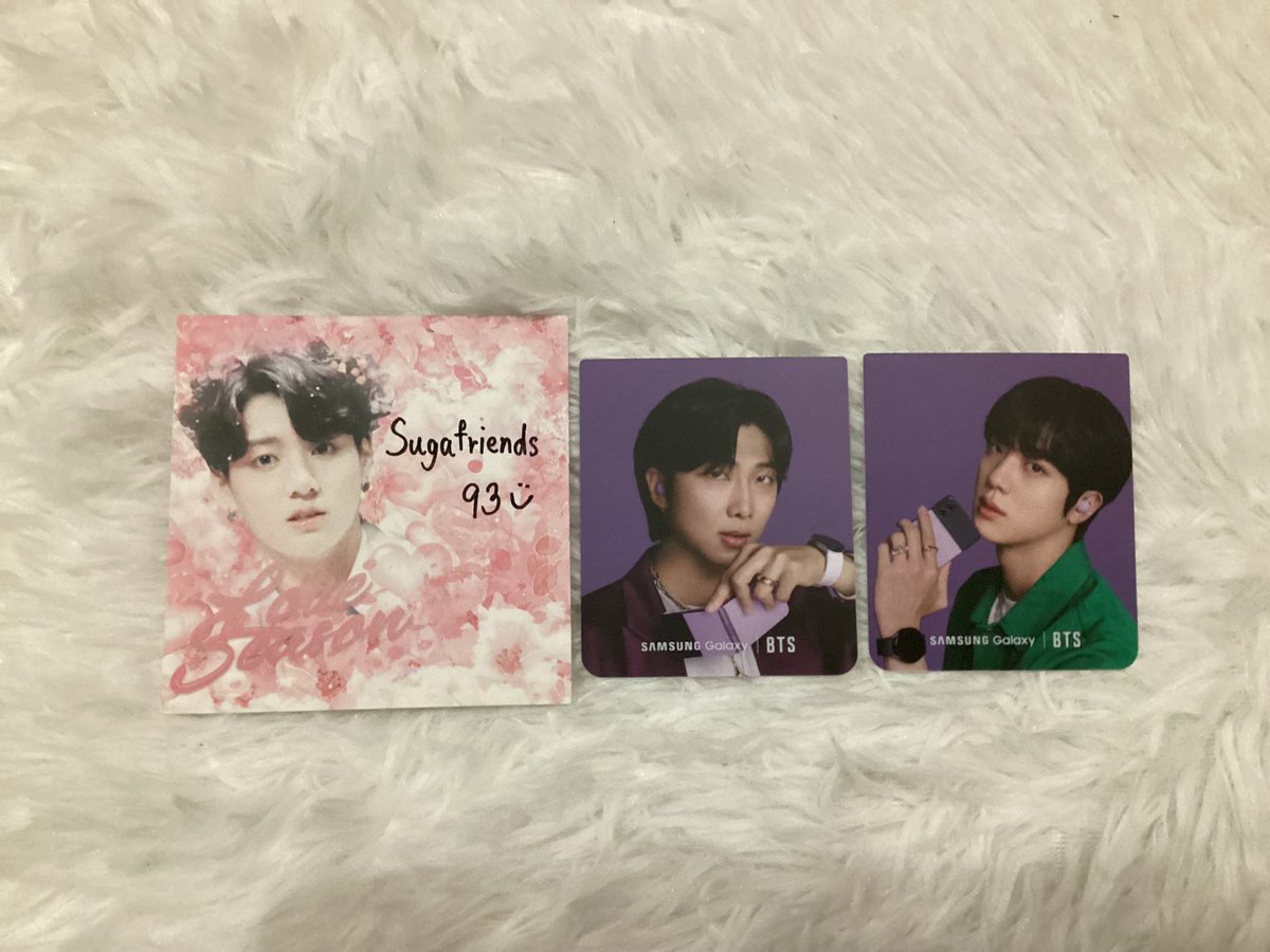 ❣️SALE 🧲 การ์ด พี่จิน,นัมจุน
🧿 ใบละ 70 ฿
🧿 ค่าส่ง 35 ลทบ, ems50 
🪬สนใจ dm นะคะ

#ตลาดนัดบังทัน #ตลาดนัดBTS #การ์ดบังทัน #ตลาดรถไฟบังทัน  #ปล่อยของสะสมบังทัน #การ์ดนัมจุน #การ์ดจิน