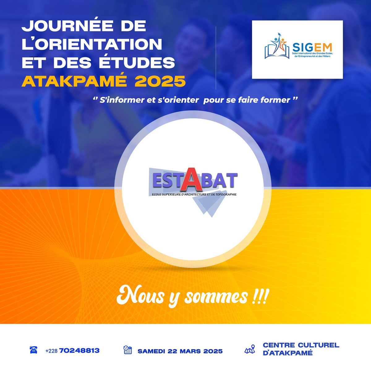 Estabatlome's tweet photo. L'orientation des jeunes vers les métiers prometteurs est une chose à ne pas négliger. Bien choisir sa filière c'est s'assurer un avenir meilleur.
Nos jeunes ont besoin d'un guide et nous sommes inscrits dans cette perspective. https://t.co/KTLPXAddRm