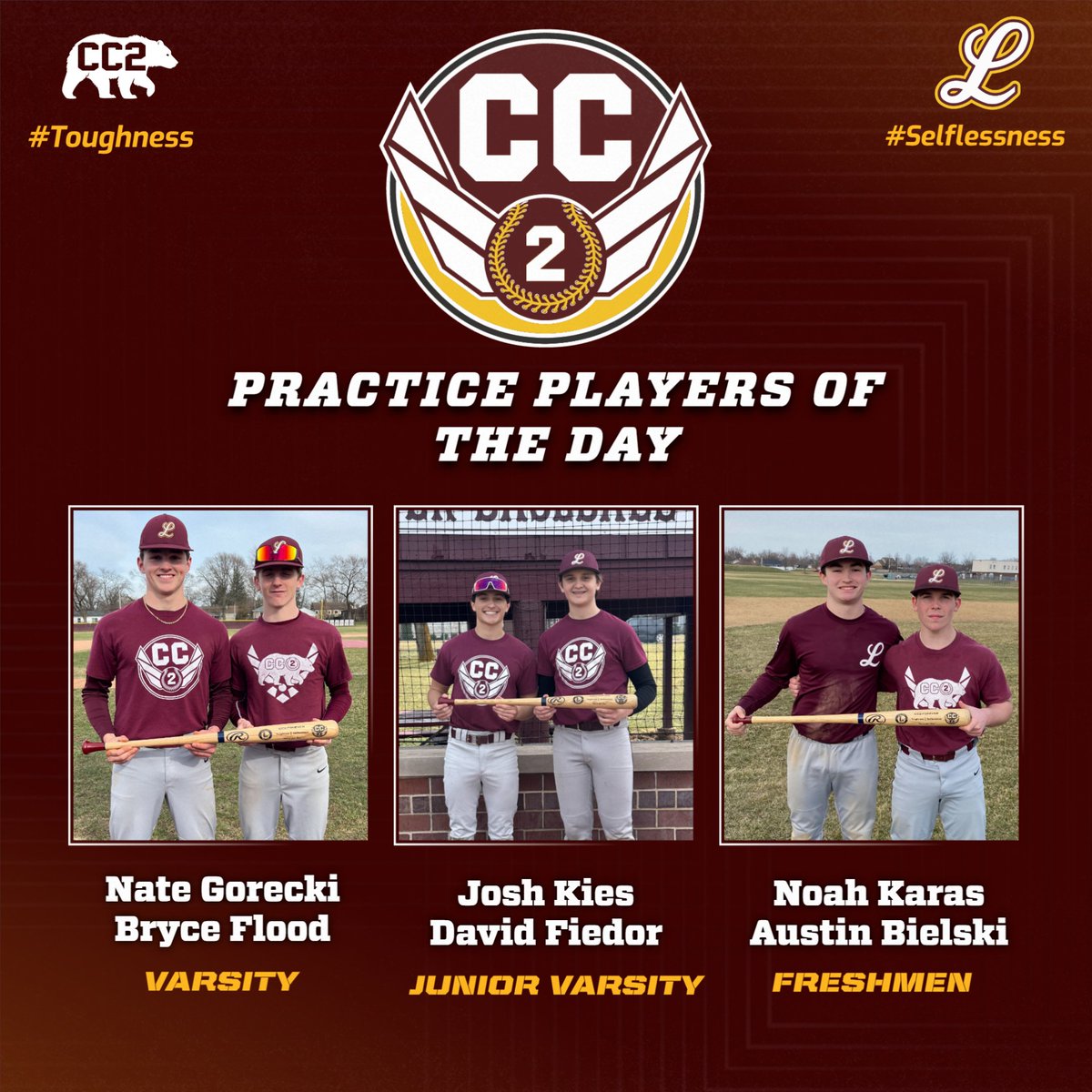 PorterBaseball's tweet photo. π» CC2 Practice Players of the Day βοΈ
These Porter Baseball players were chosen by their teammates as our last two practice players who displayed #TOUGHNESS and #SELFLESSNESS! #PorterPride #CC2Forever https://t.co/yfzoA5jWDB