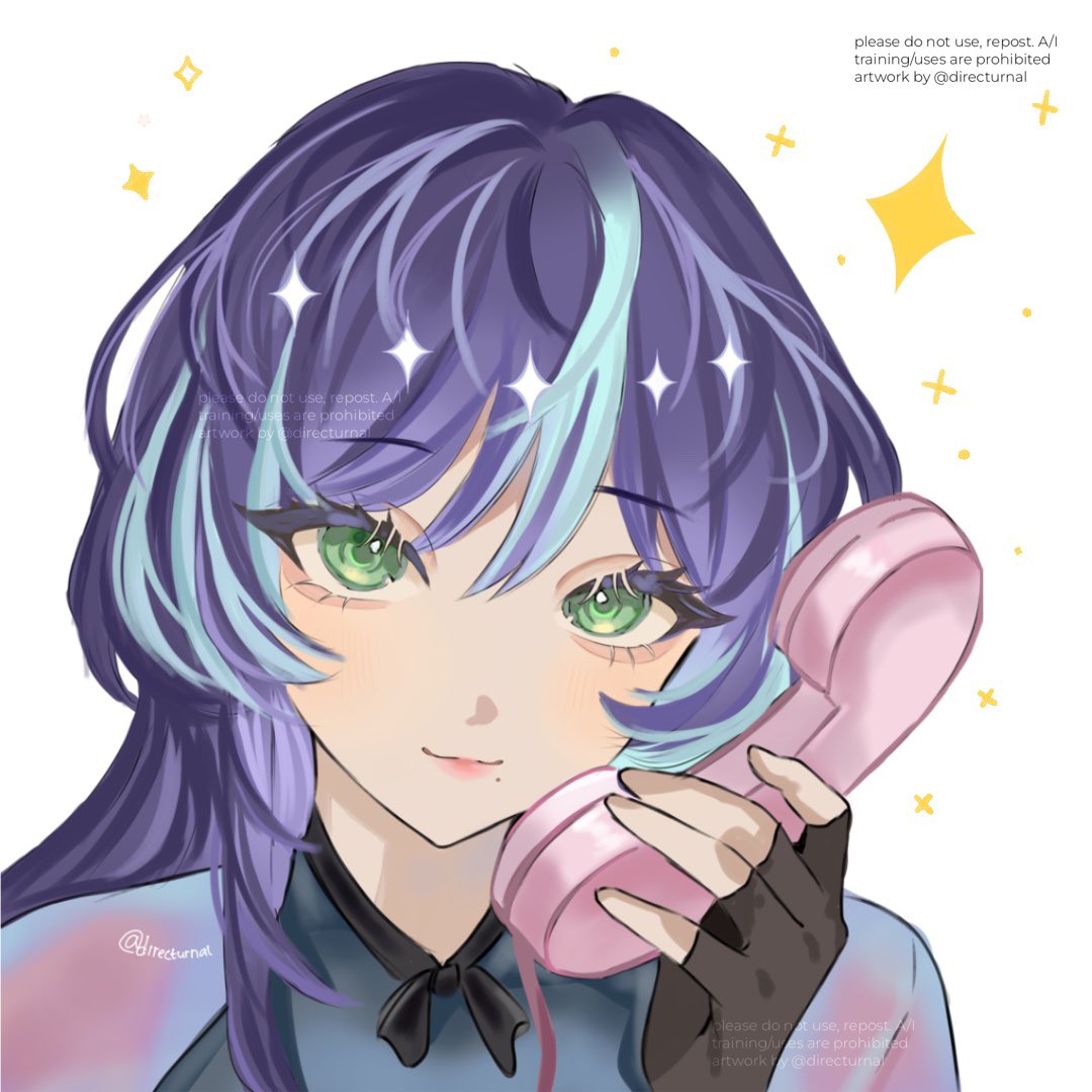 sketzka's tweet photo. #Sketzkart beautifully drawn by @directurnal, thank you so much! 🩷💜

“Halo, ada yang bisa dimantu?” ☎️

Oh lupa, udah jadi mantu orang 🏃🏻‍♀️‍➡️ https://t.co/1UgQFZ42Nv