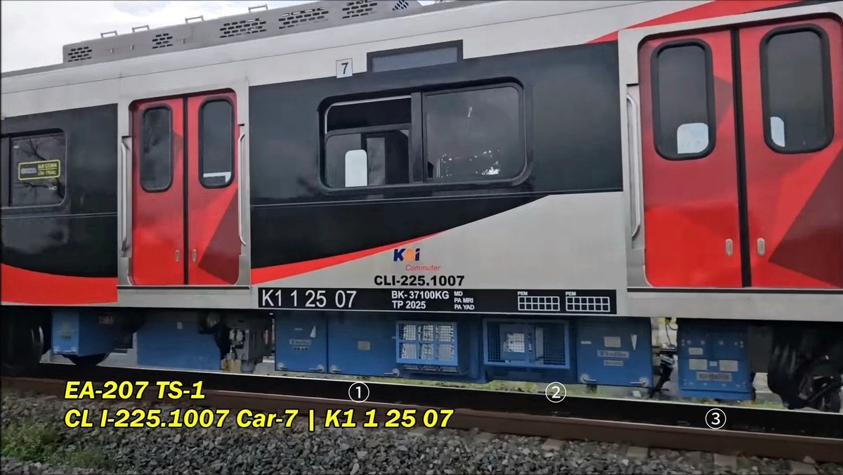 その1) EA207系の床下機器: ①. VVVFインバータ装置 (IGBT素子・1C4M群