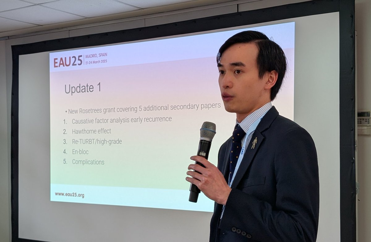 BURST Urology (@bursturology) on Twitter photo 👉 Time for updates on RESECT from our Treasurer <a href="/AlexBCDNg/">Alexander Ng</a> the largest trainee-led study of its kind in TURBT outcomes 👏
Room A6.1 | #EAU25 #UroSoMe 👉 Time for updates on RESECT from our Treasurer <a href="/AlexBCDNg/">Alexander Ng</a> the largest trainee-led study of its kind in TURBT outcomes 👏
Room A6.1 | #EAU25 #UroSoMe