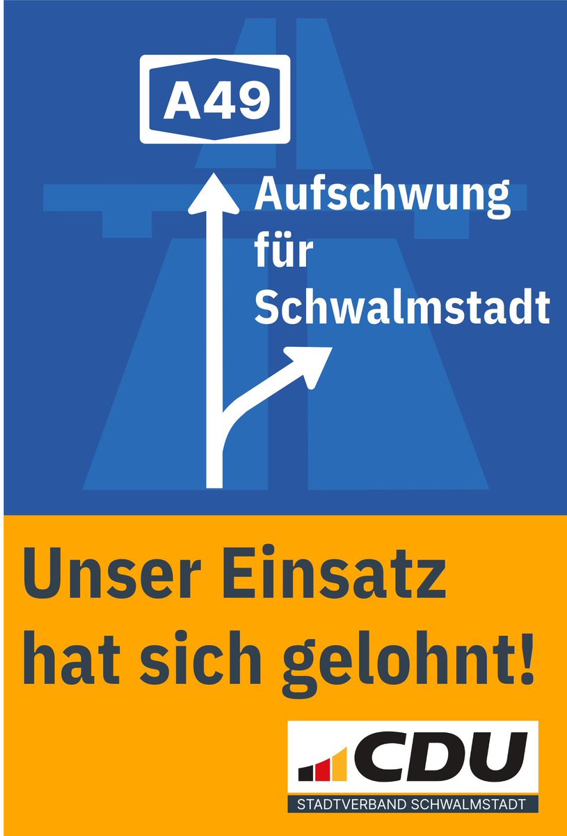 cduschwalmstadt's tweet photo. Letzter Abschnitt der A49 freigegeben - Unser jahrelanger Einsatz hat sich gelohnt.

https://t.co/EKytfA4GAx

#A49 #schwalmstadt #cdu https://t.co/LU3hmnQieC