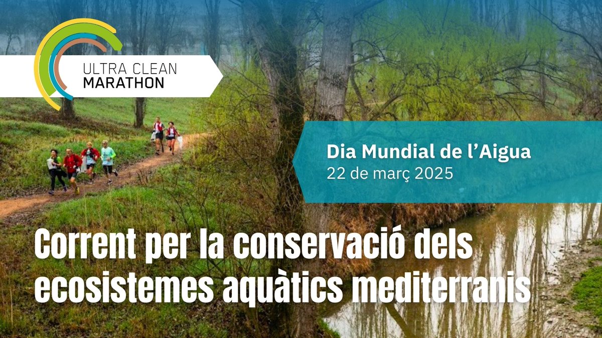 💧🏃‍♂️Amb l’#UltraCleanMarathon celebrem el #DiaMundialAigua corrent per la natura!
💙 A l’edició d’enguany, els fons recaptats durant la cursa es destinaran a tres projectes de restauració i conservació dels ecosistemes aquàtics mediterranis, que es troben entre els més amenaçats.