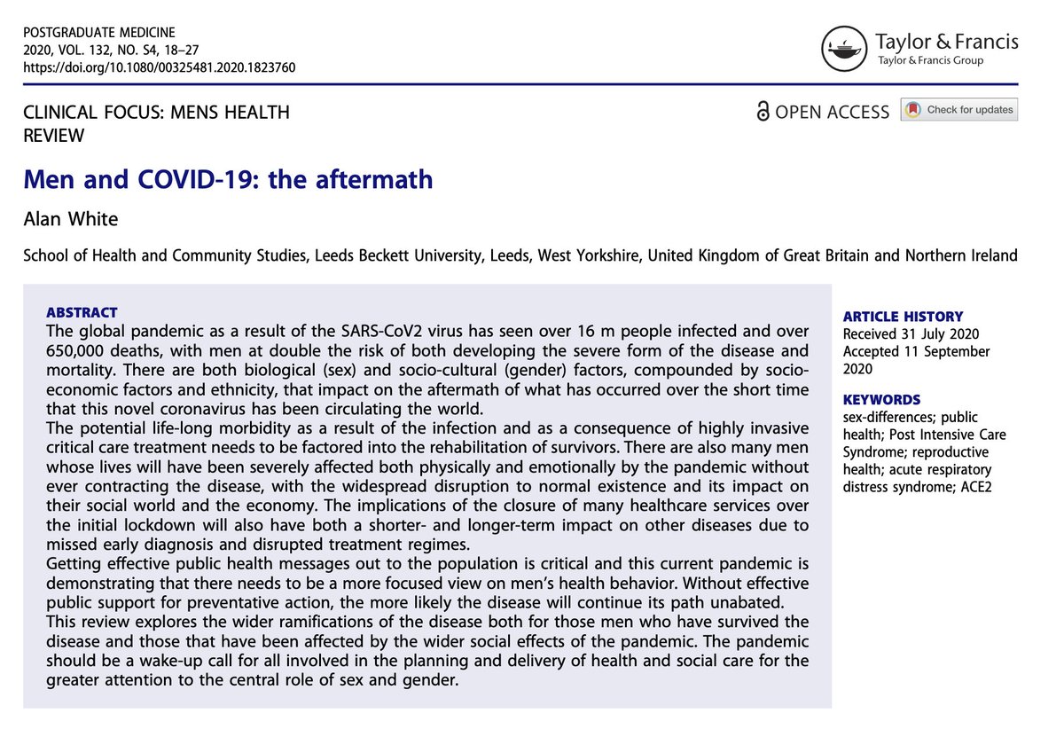 Five years since #Covid lockdown and it's sad to see how much of what I predicted in 2020 has come to pass. From boys education through to men's increased mental &amp; physical health problems  bit.ly/4bOun65 <a href="/MensHealthForum/">Men's Health Forum</a> <a href="/Globalmenhealth/">Global Action on Men's Health</a> @MBCoalition