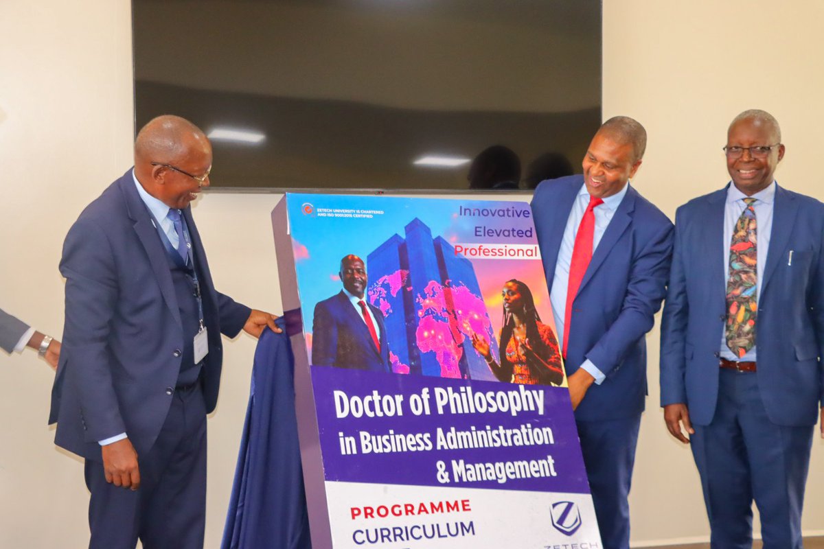 ZetechUni's tweet photo. 🎓 Today, Zetech University hosted a dynamic Postgraduate Luncheon & Masterclass, bringing together students and industry leaders for insightful discussions and networking. The highlight of the event was the official launch of our Doctor of Philosophy (#PhD) in Business Administration and Management, reinforcing our commitment to excellence in research and innovation, shaping the future of business leadership! 🚀📚 

Special thanks to our Chief Guest for gracing the event, Mr. Michael Mugo, @CICGroupPLC

#ZetechUniversity #ZetechPostgraduate #PhD #BusinessLeadership #Networking