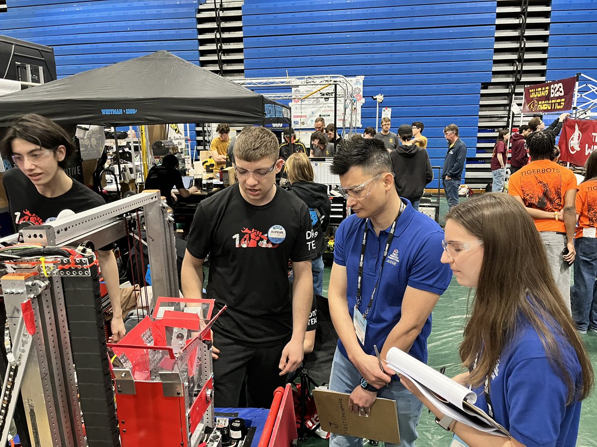 Steven Knight (@plan3t_t3ch) on Twitter photo <a href="/Robotics1418/">FRC Team 1418</a> has their first
Conversation with the <a href="/FIRSTChesapeake/">FIRST Chesapeake</a> Judges. This is one of my favorite aspects of the event. Our students get to share information about our build season journey! #ReefScape <a href="/Robotics1418/">FRC Team 1418</a> has their first
Conversation with the <a href="/FIRSTChesapeake/">FIRST Chesapeake</a> Judges. This is one of my favorite aspects of the event. Our students get to share information about our build season journey! #ReefScape