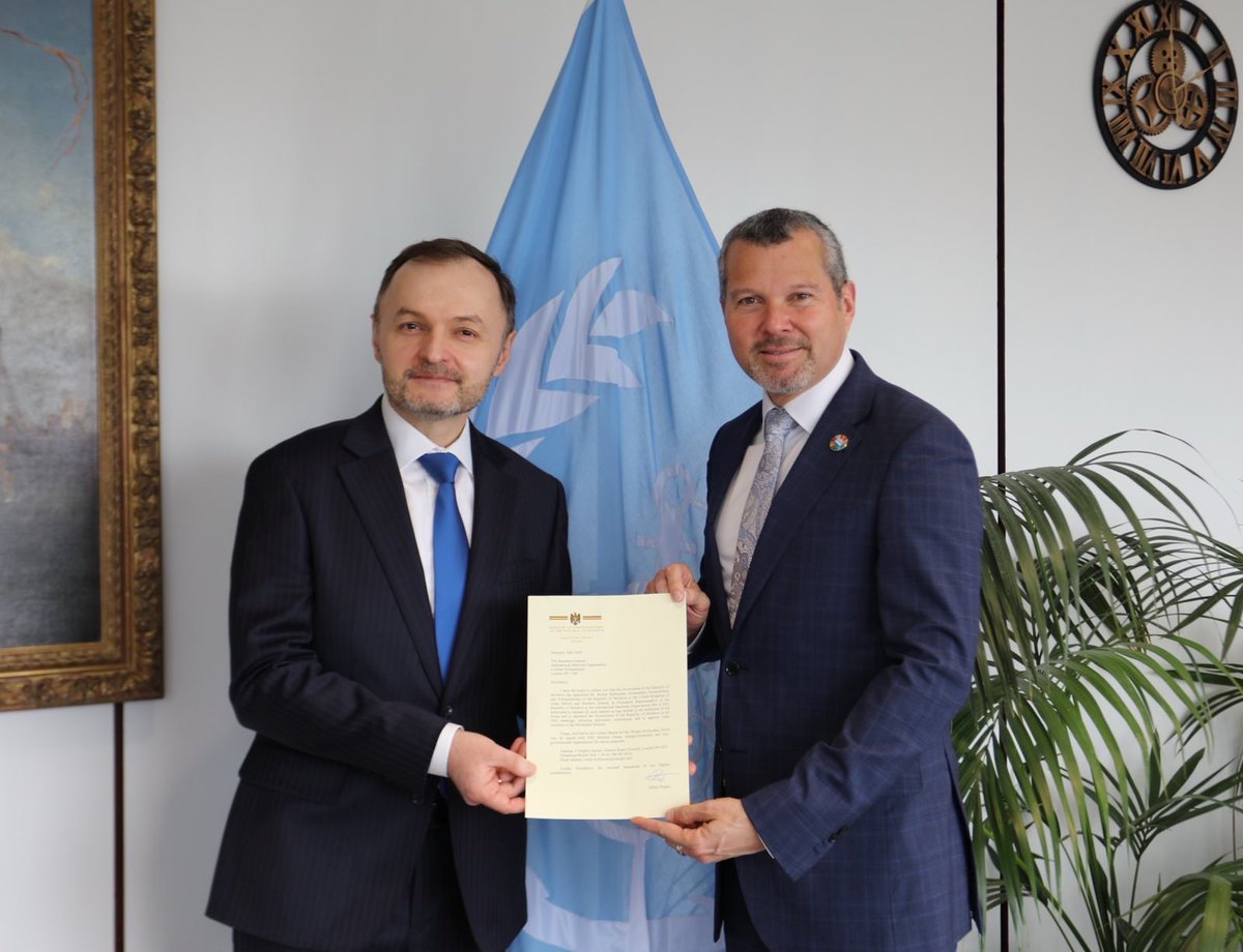 Ruslan Bolbocean (@bolboceanr) on Twitter photo Honored to present my credentials to Secretary-General Arsenio Dominguez <a href="/IMOSecGen/">Arsenio Dominguez</a> as Moldova’s Permanent Representative to the International Maritime Organization. Looking forward to productive collaboration on key maritime issues! 🇲🇩 #Moldova #IMO #MaritimeDiplomacy Honored to present my credentials to Secretary-General Arsenio Dominguez <a href="/IMOSecGen/">Arsenio Dominguez</a> as Moldova’s Permanent Representative to the International Maritime Organization. Looking forward to productive collaboration on key maritime issues! 🇲🇩 #Moldova #IMO #MaritimeDiplomacy