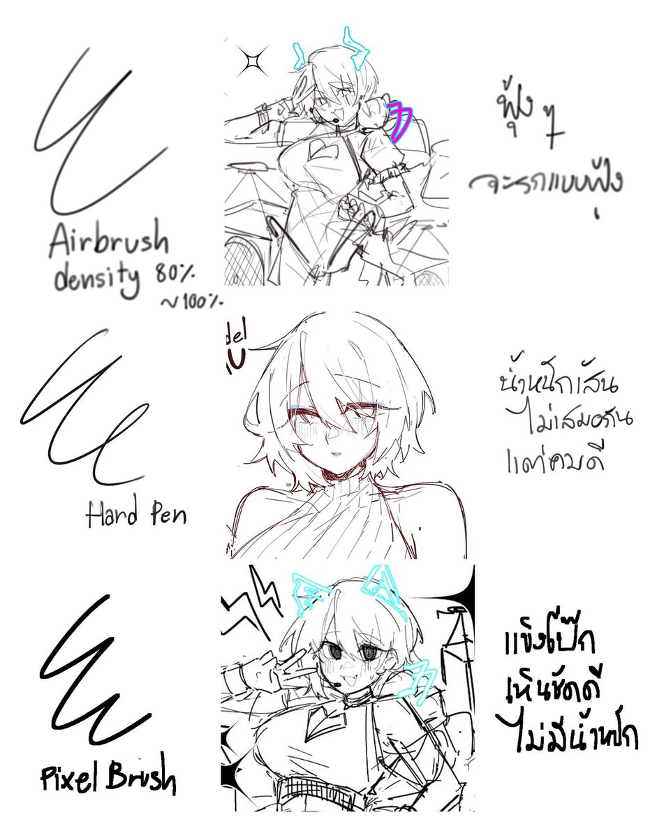 ว่าด้วยสเก็ตช์ขาวดำของตาล เปลี่ยนบรัชมันเปลี่ยนหมดจริง ๆ น้ะTT 