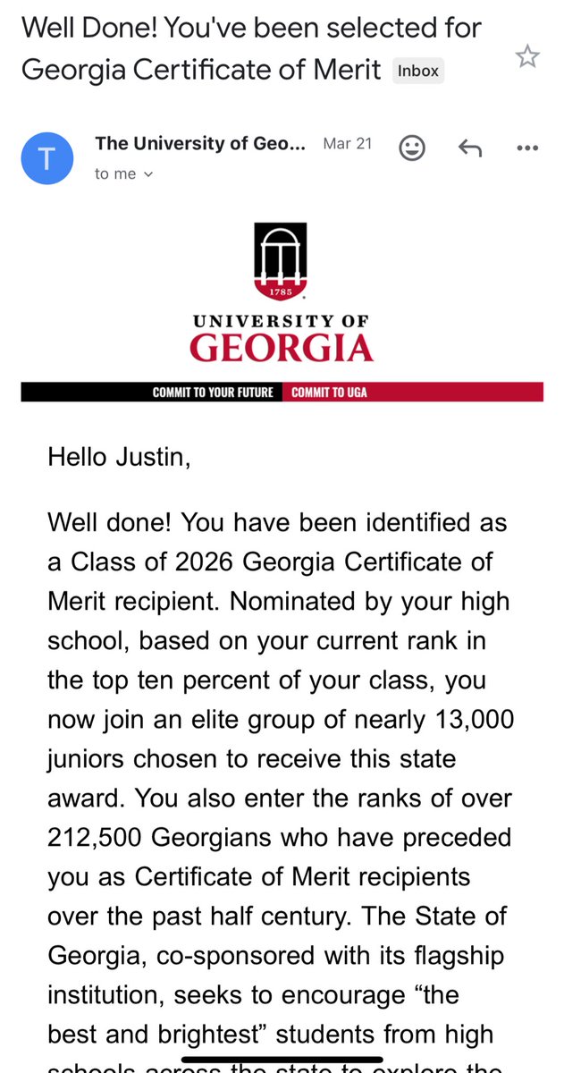 Justin Sinon (@sinon_justin) on Twitter photo Academics is always first!
4.438 GPA✅
16 AP’s after senior year✅
Recieved Georgia Certificate of Merit from <a href="/universityofga/">UGA</a> ✅
<a href="/McEachernRecrui/">McEachern Football Recruiting</a> <a href="/McEachernFtball/">McEachern Football</a> <a href="/CoachReid99/">Kareem Reid</a> <a href="/Coach_Dry_/">Coach Matt Dry</a> <a href="/PhilipHoskins10/">Philip Hoskins</a> <a href="/mhsindianstrack/">McEachern High School Track & Field</a> <a href="/McEachernSports/">McEachern HS Athletics</a> <a href="/CoachRenoYale/">Tony Reno</a> <a href="/a___ray/">Adam Ray</a> <a href="/CoachTimSalem/">Tim Salem</a> Academics is always first!
4.438 GPA✅
16 AP’s after senior year✅
Recieved Georgia Certificate of Merit from <a href="/universityofga/">UGA</a> ✅
<a href="/McEachernRecrui/">McEachern Football Recruiting</a> <a href="/McEachernFtball/">McEachern Football</a> <a href="/CoachReid99/">Kareem Reid</a> <a href="/Coach_Dry_/">Coach Matt Dry</a> <a href="/PhilipHoskins10/">Philip Hoskins</a> <a href="/mhsindianstrack/">McEachern High School Track & Field</a> <a href="/McEachernSports/">McEachern HS Athletics</a> <a href="/CoachRenoYale/">Tony Reno</a> <a href="/a___ray/">Adam Ray</a> <a href="/CoachTimSalem/">Tim Salem</a>