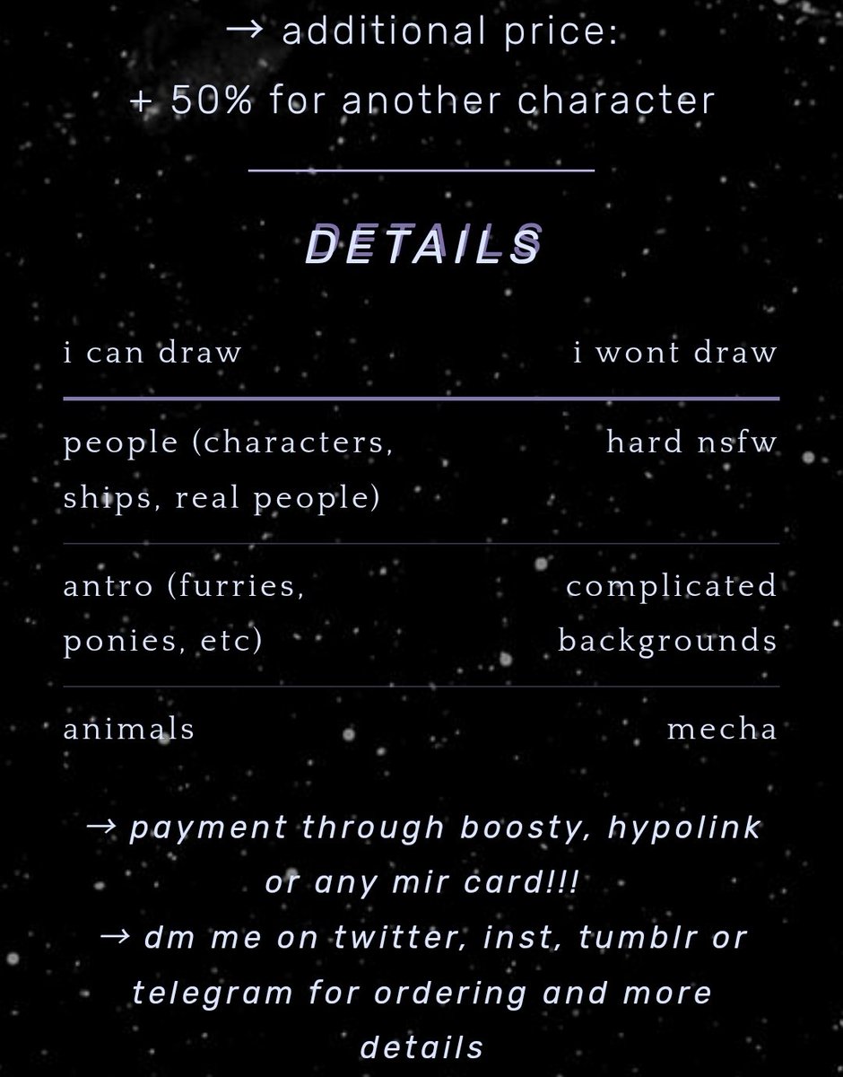 yescking's tweet image. updated masterpost for cоmmissions
more on yescking.carrd.co/#
#commissionsopen