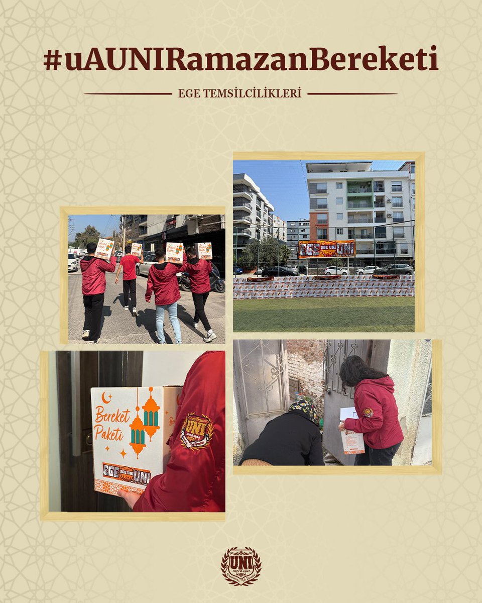 Özellikle yardımlaşma ve dayanışmaya ayı olan Ramazan ayında üzerimize düşen sosyal sorumlulukların bilinciyle hareket etmeye devam edeceğiz. #uAUNIRamazanBereketi