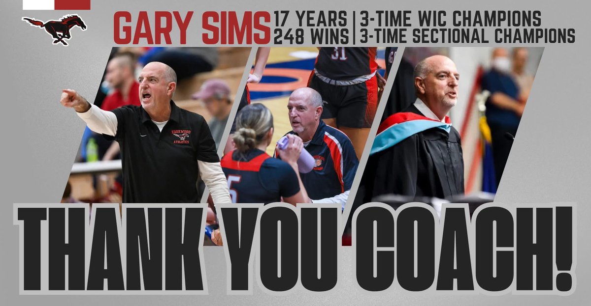 After 17 seasons, Coach Gary Sims closes an amazing chapter at Edgewood. With 248 wins, 3 sectional titles, and a lasting impact, his legacy goes beyond the court. Thank you, Coach, for your dedication and leadership. Enjoy retirement—you’ve earned it!