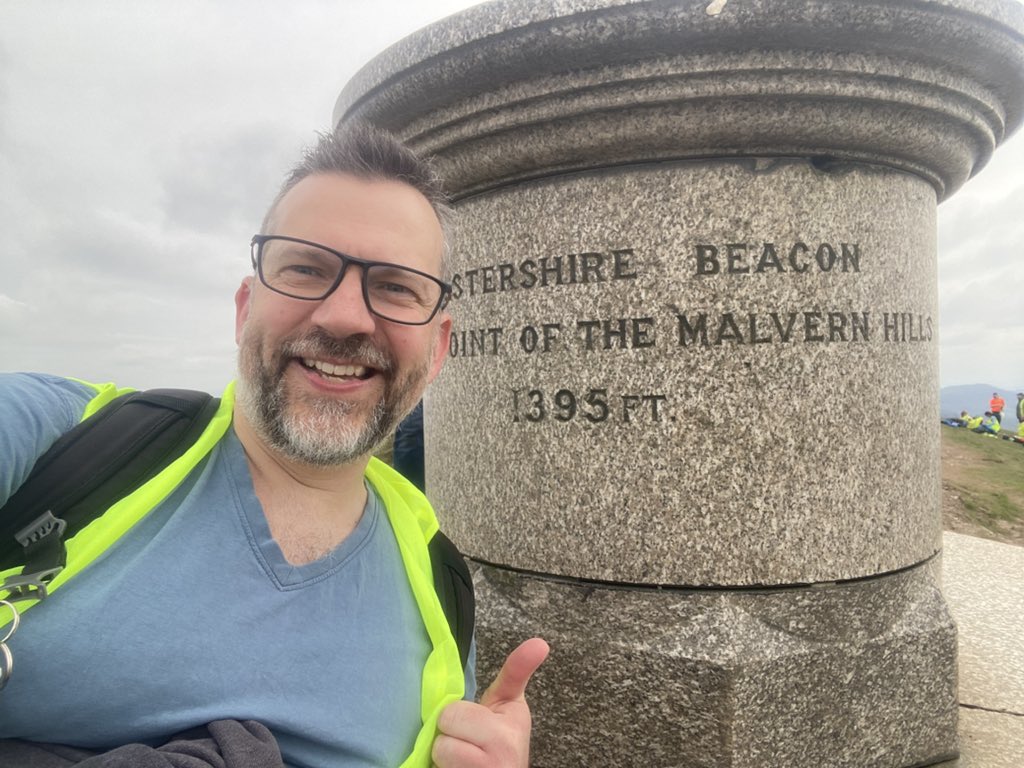 We got to the top! Highest Point of the Malvern Hills. #Scouts