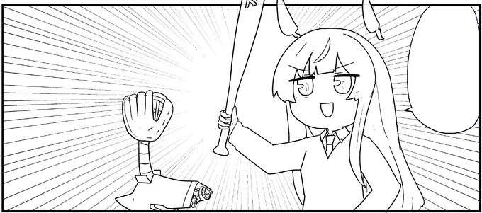 野球でちょっと描きたくなった 