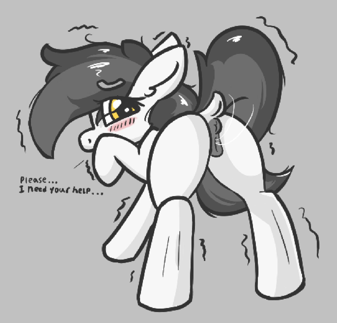 Poor mare... So shy...