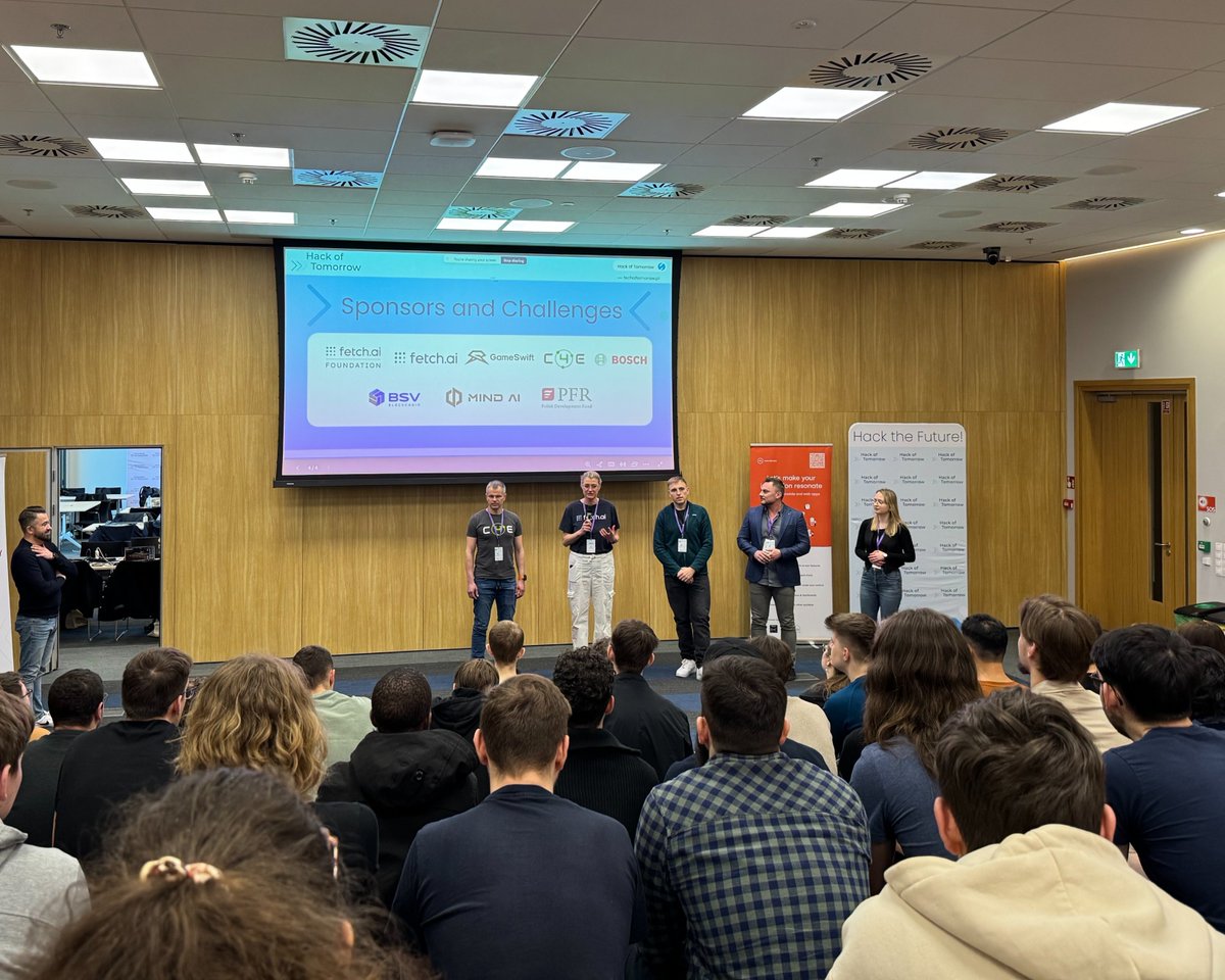 Today marks Day 1 of Hack of Tomorrow - hackathon and side event of the ToT Conference!

We're co-organizing this event alongside our amazing partners from <a href="/Fetch_ai/">Fetch.ai</a>  and <a href="/GameSwift_io/">GameSwift AI 🎮</a>  👀

A huge thank you to all the talented participants joining us - it's a real pleasure to