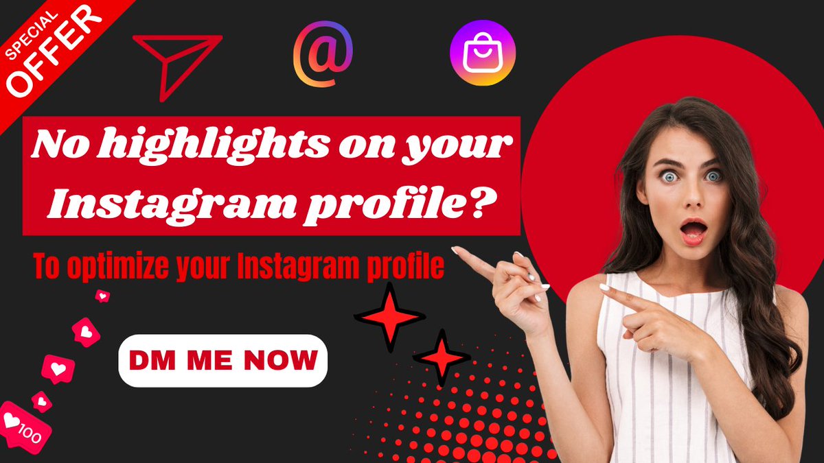 💫No Instagram highlights?

🌤️Without Instagram highlights, visitors will not be able to easily learn about your work, services, or information.

❤️‍🔥I will set up custom highlights for you to make your profile look professional and attractive

💼DM ME NOW

#InstagramGrowth
