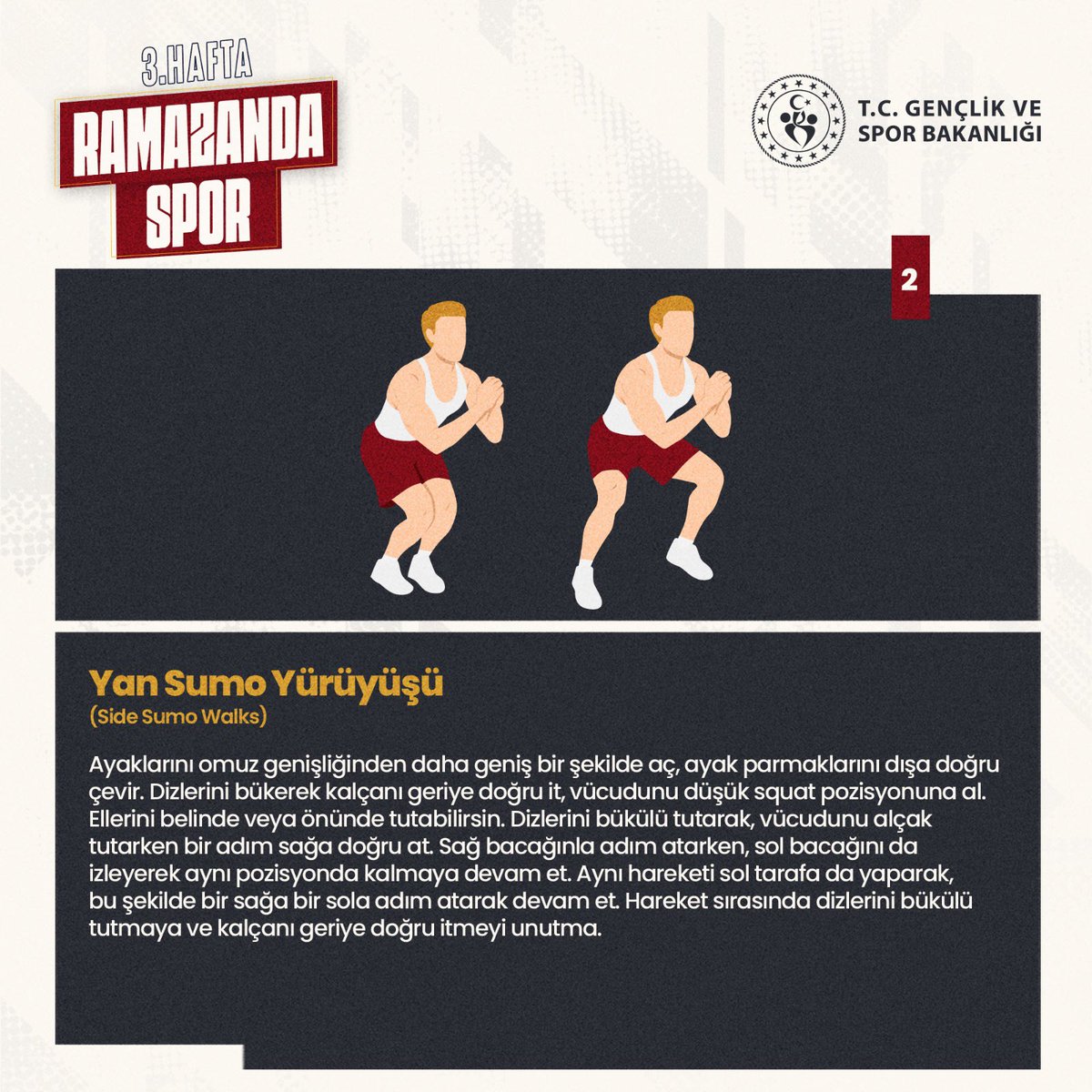 gencliksporbak's tweet photo. Ramazanda Spor önerileri ile üçüncü hafta da sizinleyiz. 

Spora vakit ayır, enerjini yüksek tut! ⚡

#RamazandaSpor https://t.co/hgmMpEs6nS
