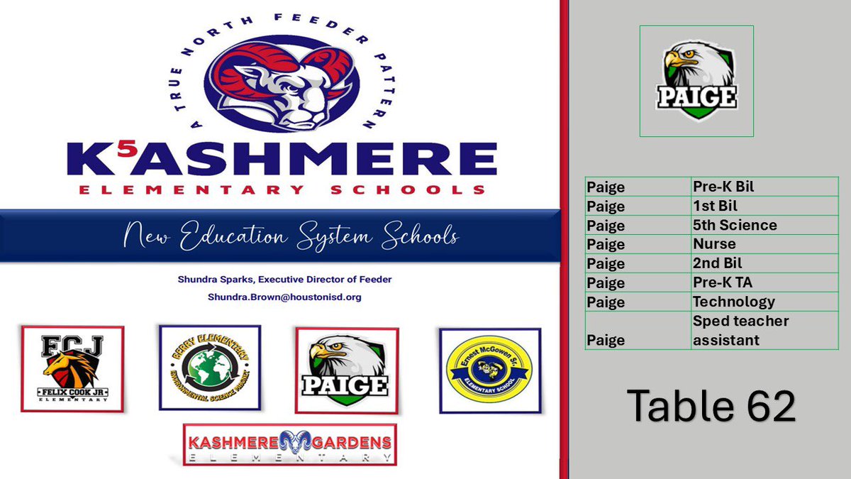 We are hiring at Paige Elementary! Come see us at Delmar!!!
