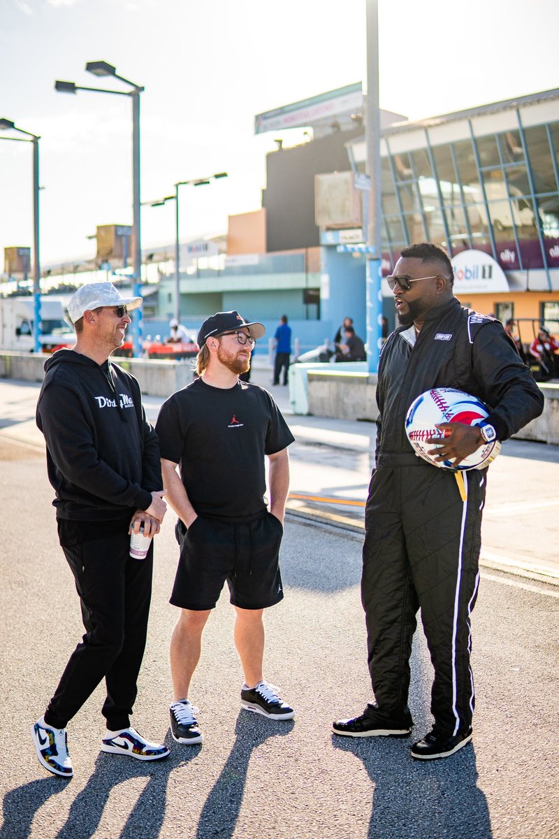 TylerReddick's tweet photo. Track walk with Big Papi &amp; the bossman. 🚗⚾️ https://t.co/k4cyOeb9kg