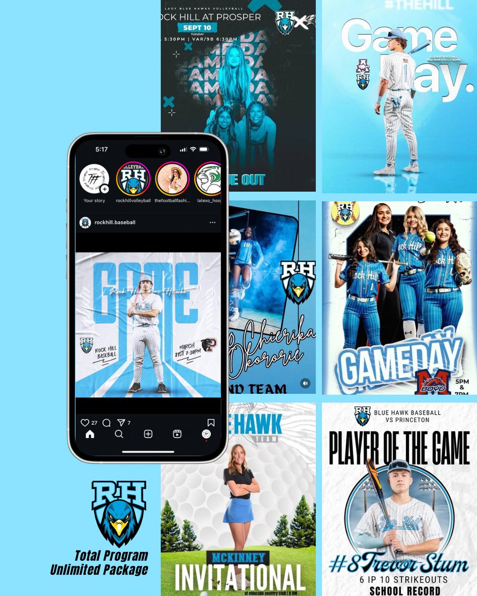 TFF Media | Sports Graphics | Game Day, Schedules (@tffmediadesign) on Twitter photo Always a good weekend when you get to work with a school like Rock Hill 🩵🤍 Always a good weekend when you get to work with a school like Rock Hill 🩵🤍