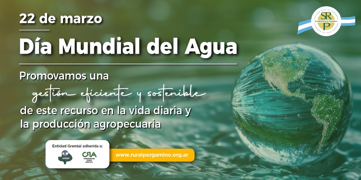 💦 𝟐𝟐 𝐝𝐞 𝐌𝐚𝐫𝐳𝐨 | 𝐃𝐢́𝐚 𝐌𝐮𝐧𝐝𝐢𝐚𝐥 𝐝𝐞𝐥 𝐀𝐠𝐮𝐚 🌍

Hoy más que nunca, es fundamental concientizar sobre su importancia y trabajar juntos por su uso responsable en todos los ámbitos. Hacerlo es cuidar nuestro presente y nuestro futuro.

#CompromisoRural
