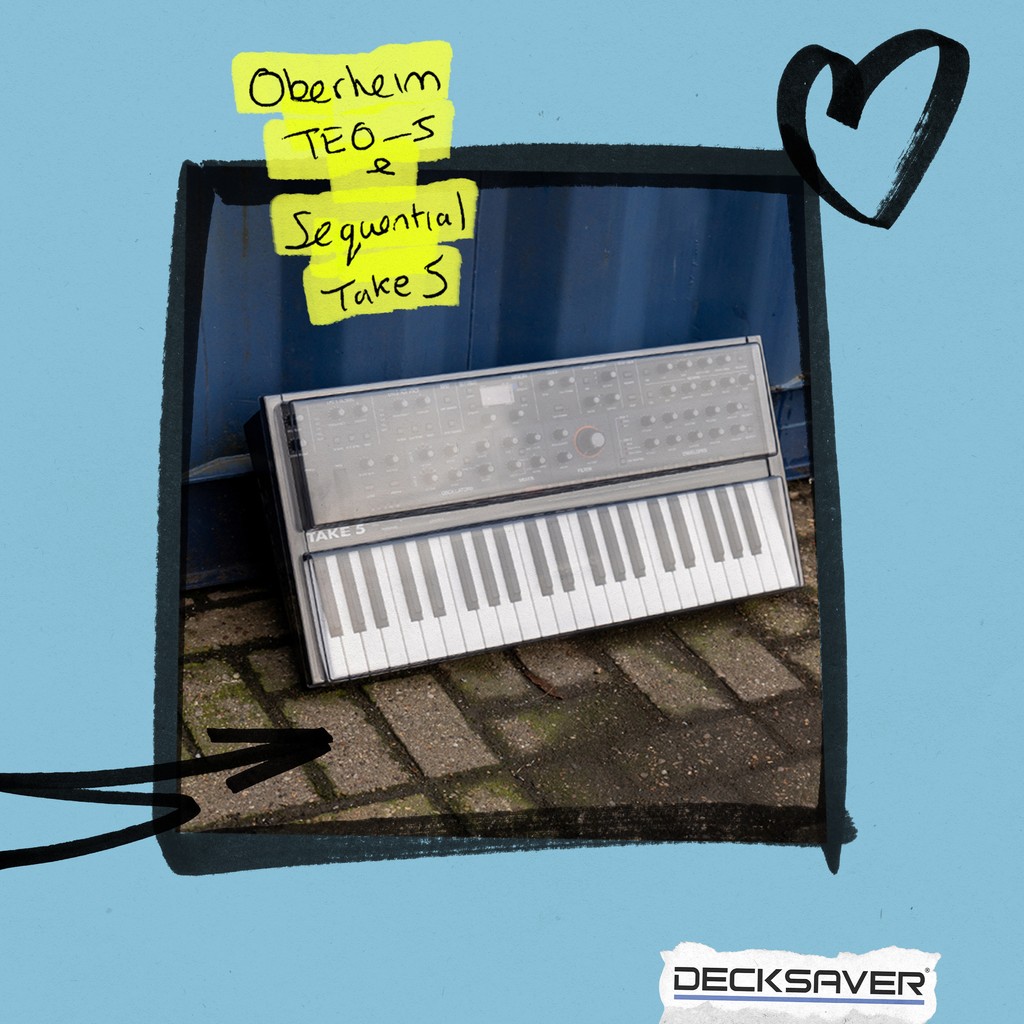 Decksaver's tweet image. Whether you're rocking the Oberheim TEO-5 or the Sequential Take 5, our beautiful Decksaver cover has got your back⚡
Who’s got one of these beauties in their setup? 👇
#Decksaver #SequentialTake5 #OberheimTEO5 #SynthGear #Synthshow #Synths #Synthesiser #StudioProtection