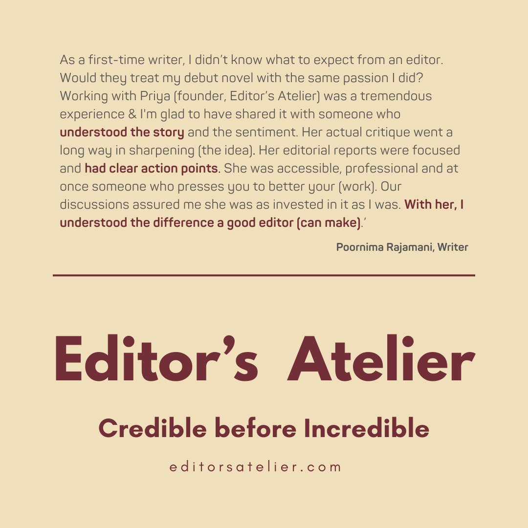 For over a decade of working on books by business tycoons, entrepreneurs &amp; thought leaders, I hv seen aspiring authors often underestimate how transformative editing can be. A great editor dsn't just correct—they amplify your voice &amp; develop an idea into a compelling story