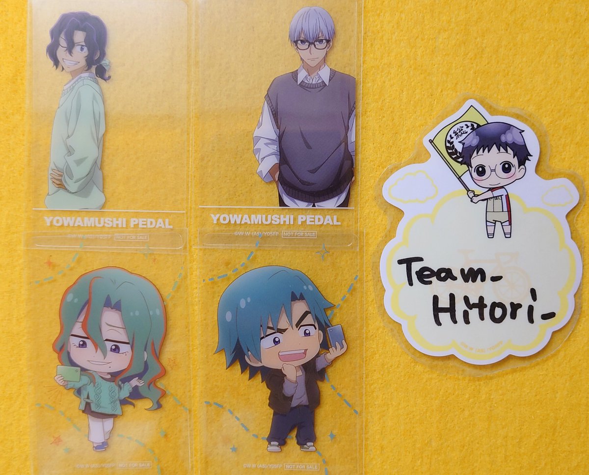 Team_Hitori_'s tweet image. 【交換】弱虫ペダル AJ 中外 特典 クリアカード
譲→手嶋、黒田、巻島、銅橋
求→等身大小野田
郵送にてお取引頂ける方いらっしゃいましたらよろしくお願いいたします。