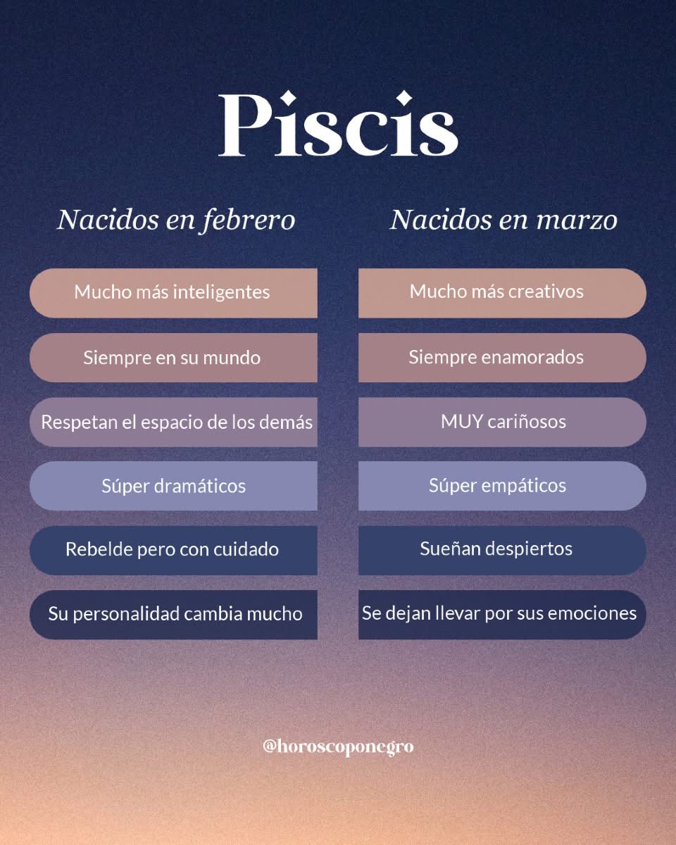 Comenta con un 🍀 si naciste en febrero y con una 🔮 si naciste en marzo