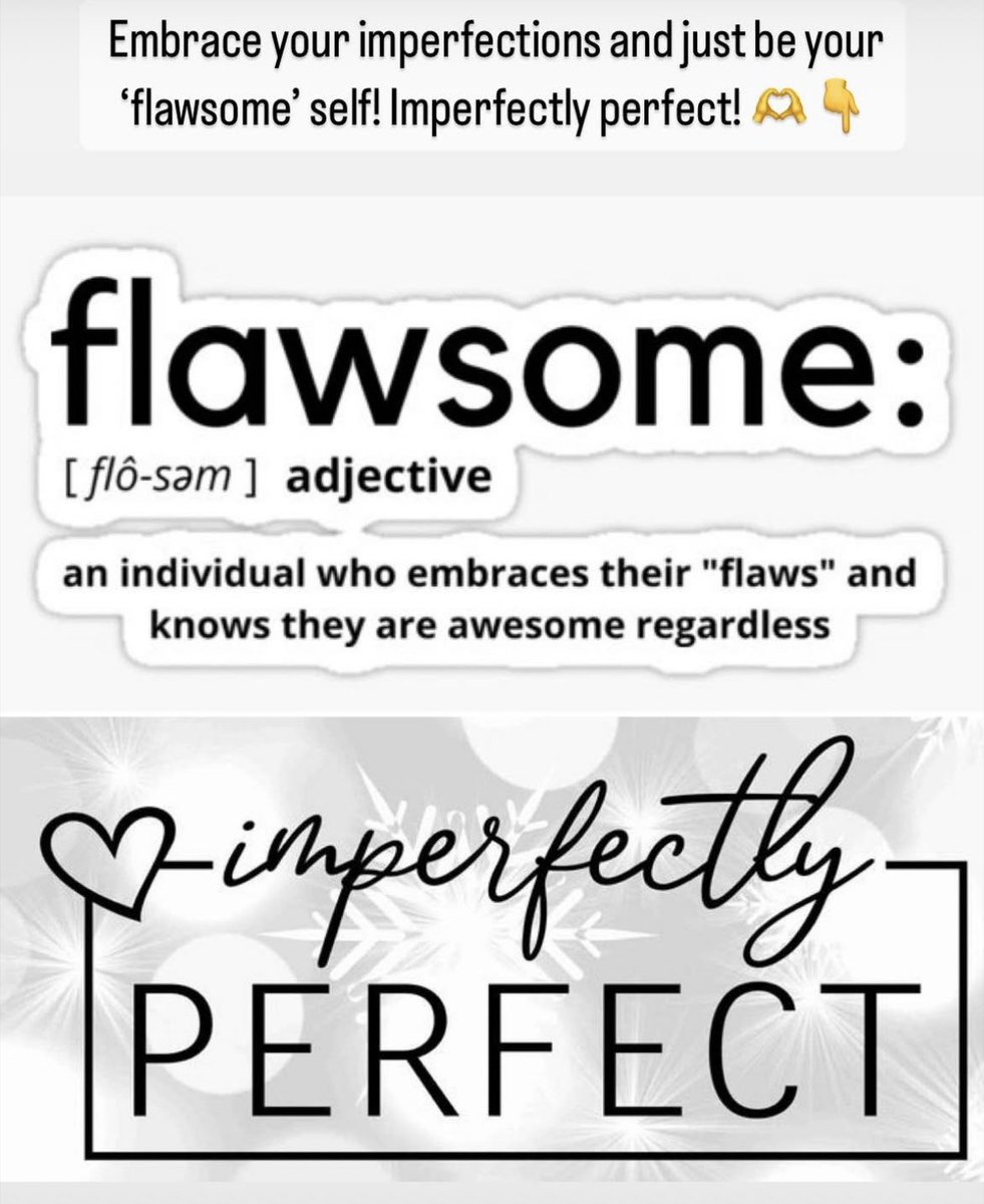 KariJoys's tweet image. Be Imperfectly Perfect!
#JoyTrain #Joy #Mindset #Quote #MentalHealth #Mindfulness #Blessed #SaturdayMorning #SaturdayMotivation #SaturdayThoughts #ThinkBIGSundayWithMarsha RT @MPHickie